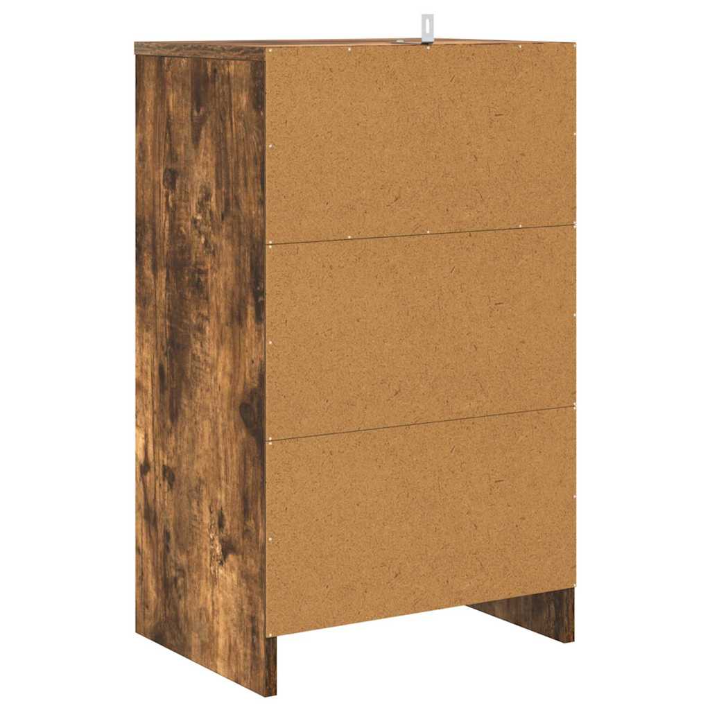 vidaXL Bedside Table Smoked Oak 40 x 30 x 467 cm Engineered Wood