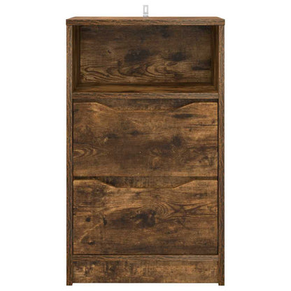 vidaXL Bedside Table Smoked Oak 40 x 30 x 467 cm Engineered Wood
