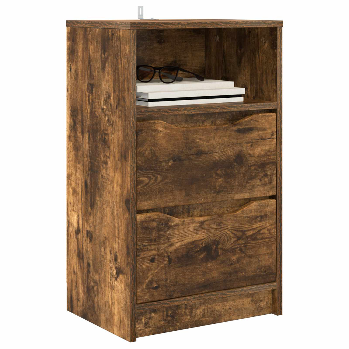 vidaXL Bedside Table Smoked Oak 40 x 30 x 67 cm Engineered Wood