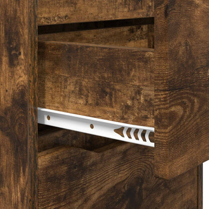 vidaXL Bedside Tables 2 pcs Smoked Oak 40 x 30 x 67 cm Engineered Wood
