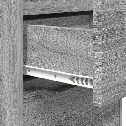 vidaXL Bedside Tables 2 pcs Grey Sonoma 40 x 30 x 67 cm