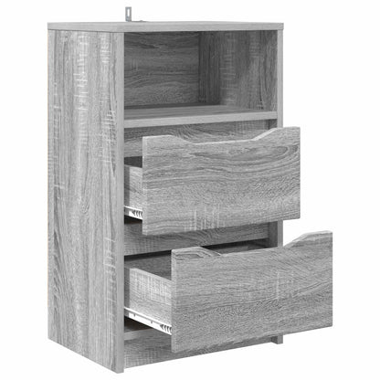 vidaXL Bedside Tables with Drawer 2 pcs Grey Sonoma 40 x 30 x 467 cm