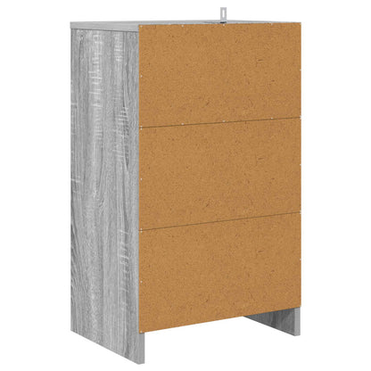 vidaXL Bedside Tables 2 pcs Grey Sonoma 40 x 30 x 67 cm