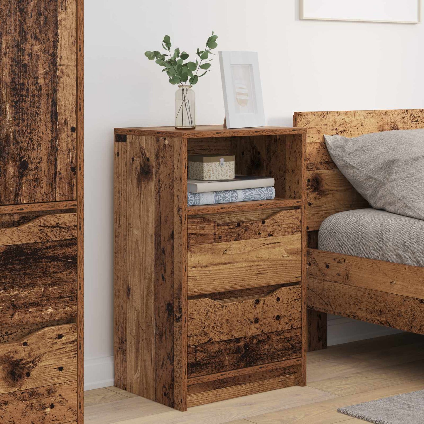 vidaXL Bedside Tables 2 pcs Old Wood 40 x 30 x 467 cm Engineered Wood