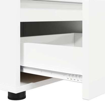 vidaXL TV Cabinet with Drawer White 100 x 48 x 43 cm Engineered Wood