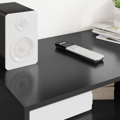 vidaXL TV Cabinet with Drawer Black 100 x 48 x 43 cm Engineered Wood