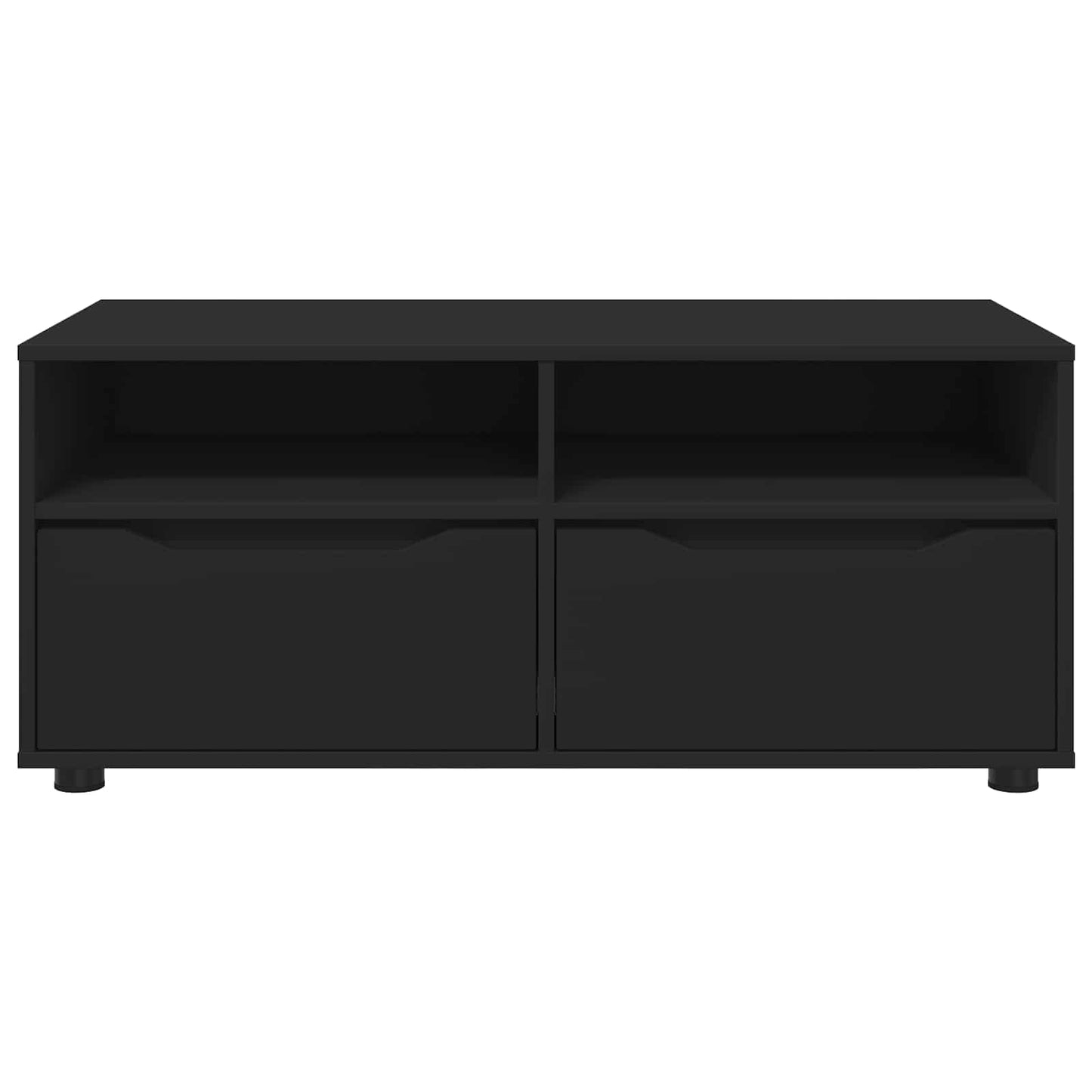 vidaXL TV Cabinet with Drawer Black 100 x 48 x 43 cm Engineered Wood