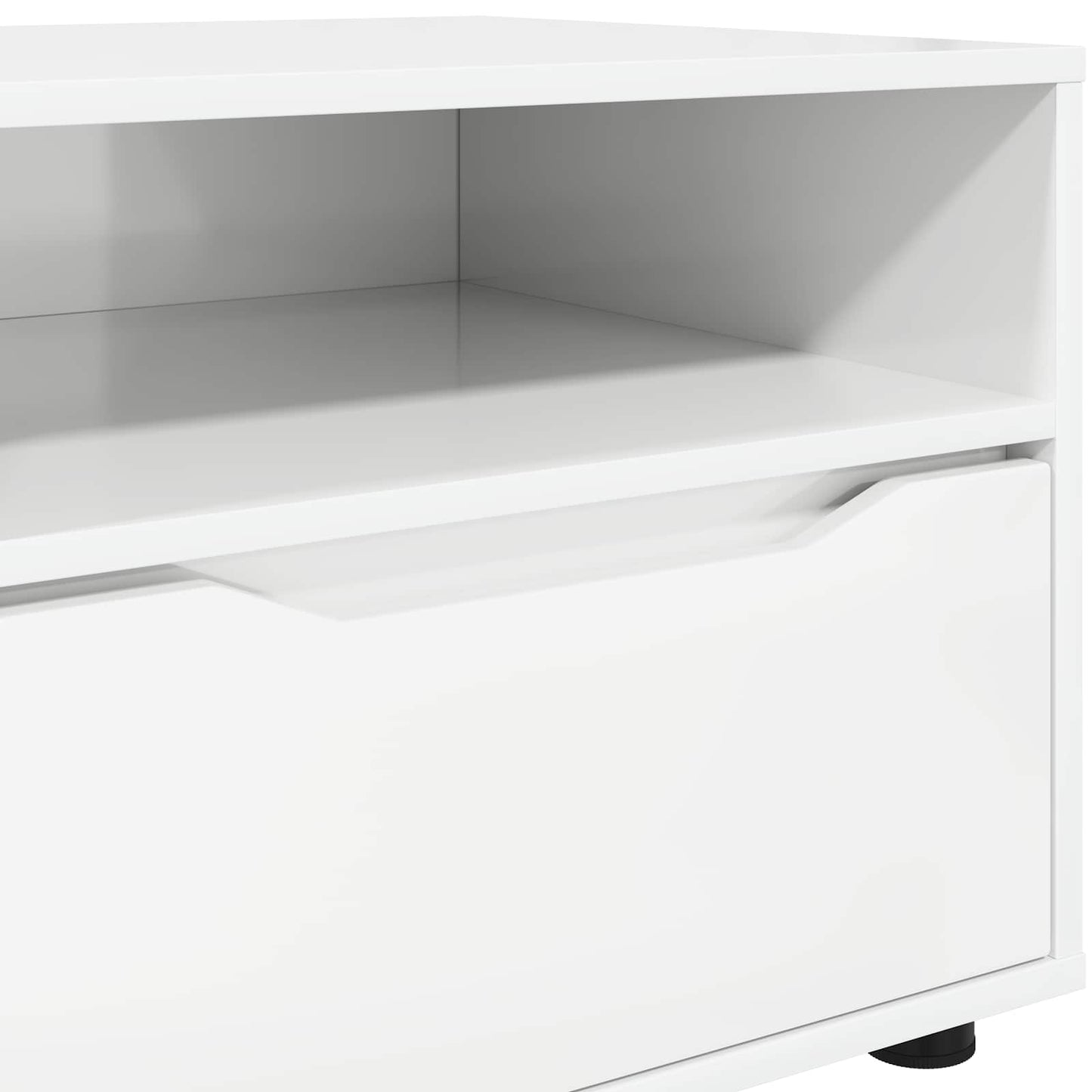 vidaXL TV Cabinet High Gloss White 100 x 48 x 43 cm Engineered Wood