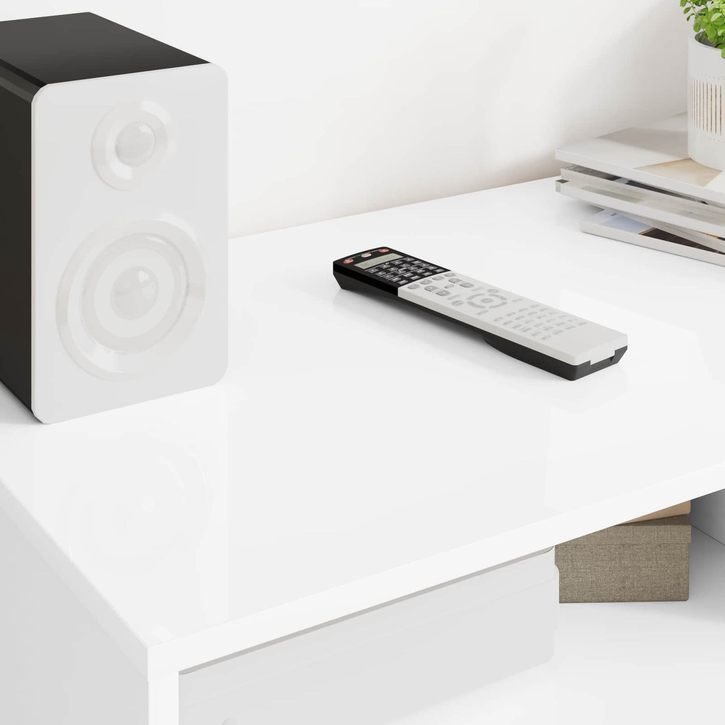 vidaXL TV Cabinet High Gloss White 100 x 48 x 43 cm Engineered Wood