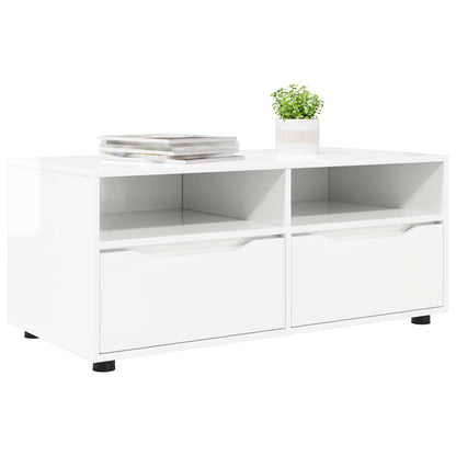 vidaXL TV Cabinet High Gloss White 100 x 48 x 43 cm Engineered Wood
