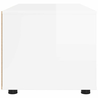 vidaXL TV Cabinet 100 x 48 x 43 cm High Gloss White Engineered Wood