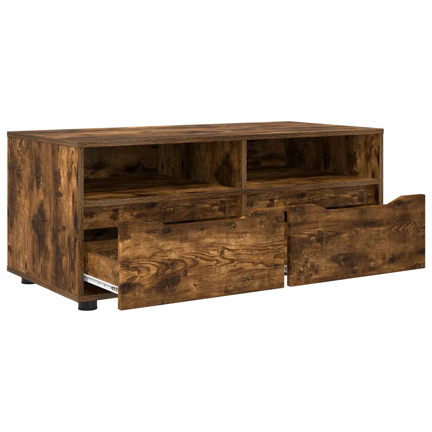 vidaXL TV Cabinet Smoked Oak 100 x 48 x 43 cm Engineered Wood