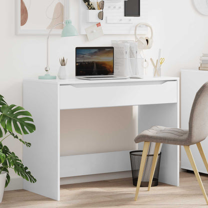 vidaXL Desk with Drawer White 100 x 50 x 78 cm Engineered Wood