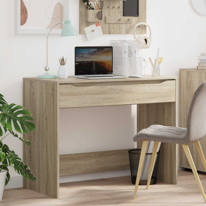 vidaXL Desk with Drawer Sonoma Oak 100 x 50 x 78 cm Engineered Wood