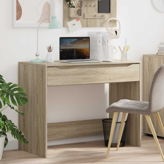 vidaXL Desk with Drawer Sonoma Oak 100 x 50 x 78 cm Engineered Wood