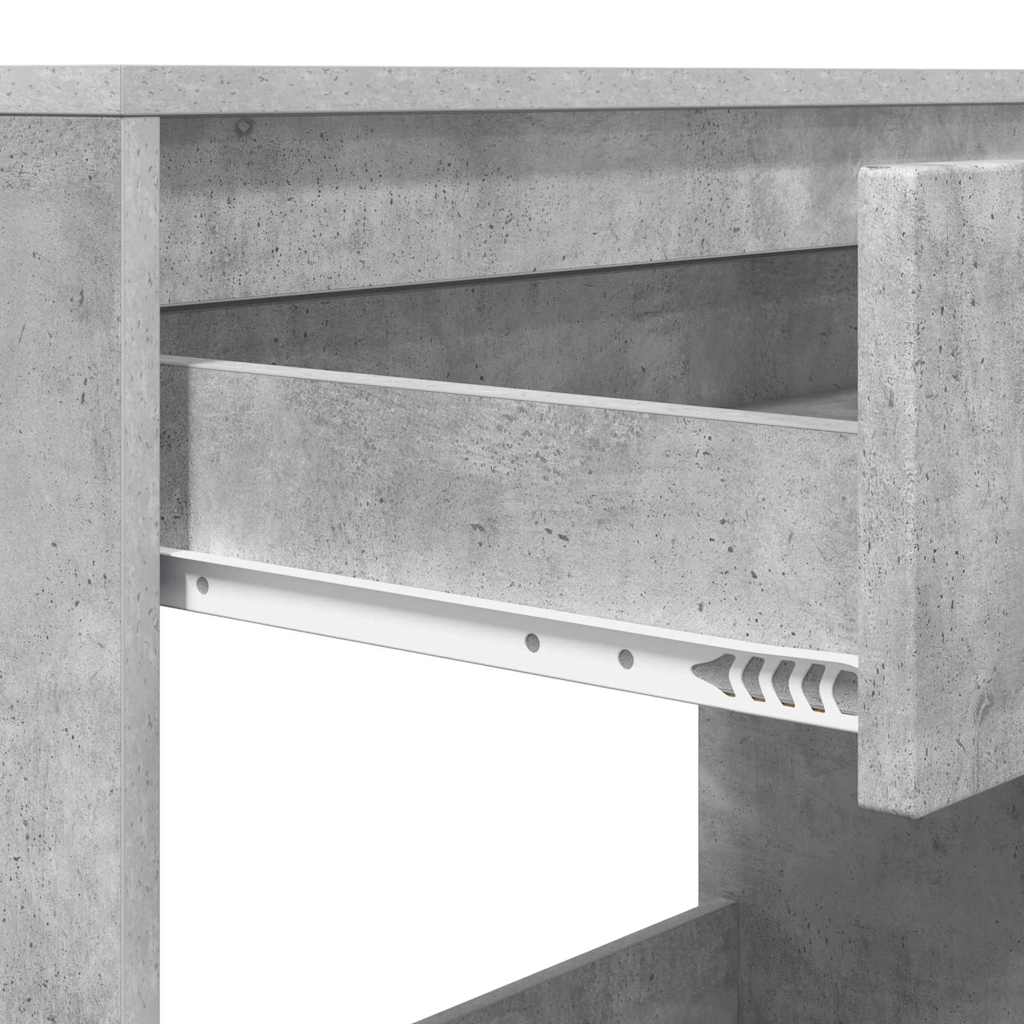 vidaXL Desk with Drawer Concrete Grey 100 x 50 x 78 cm Engineered Wood