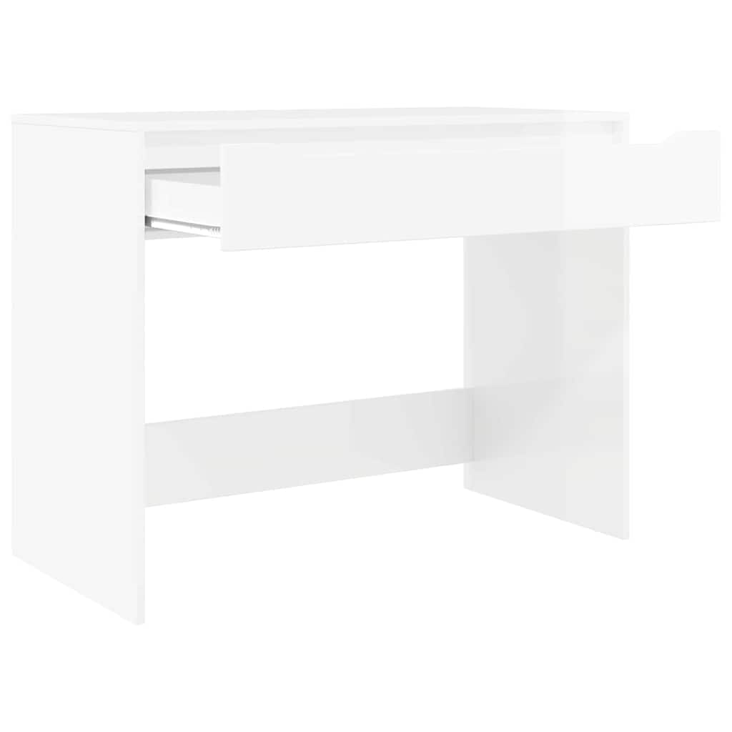 vidaXL Desk High Gloss White 100 x 50 x 78 cm Engineered Wood