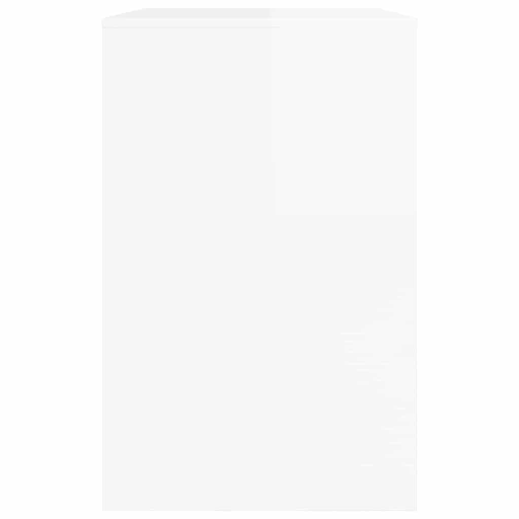 vidaXL Desk High Gloss White 100 x 50 x 78 cm Engineered Wood