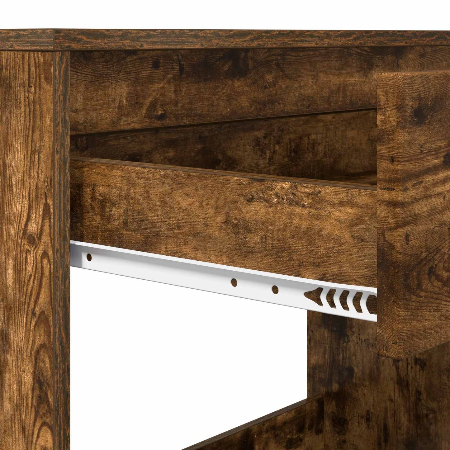 vidaXL Desk with Drawer Smoked Oak 100 x 50 x 78 cm Engineered Wood