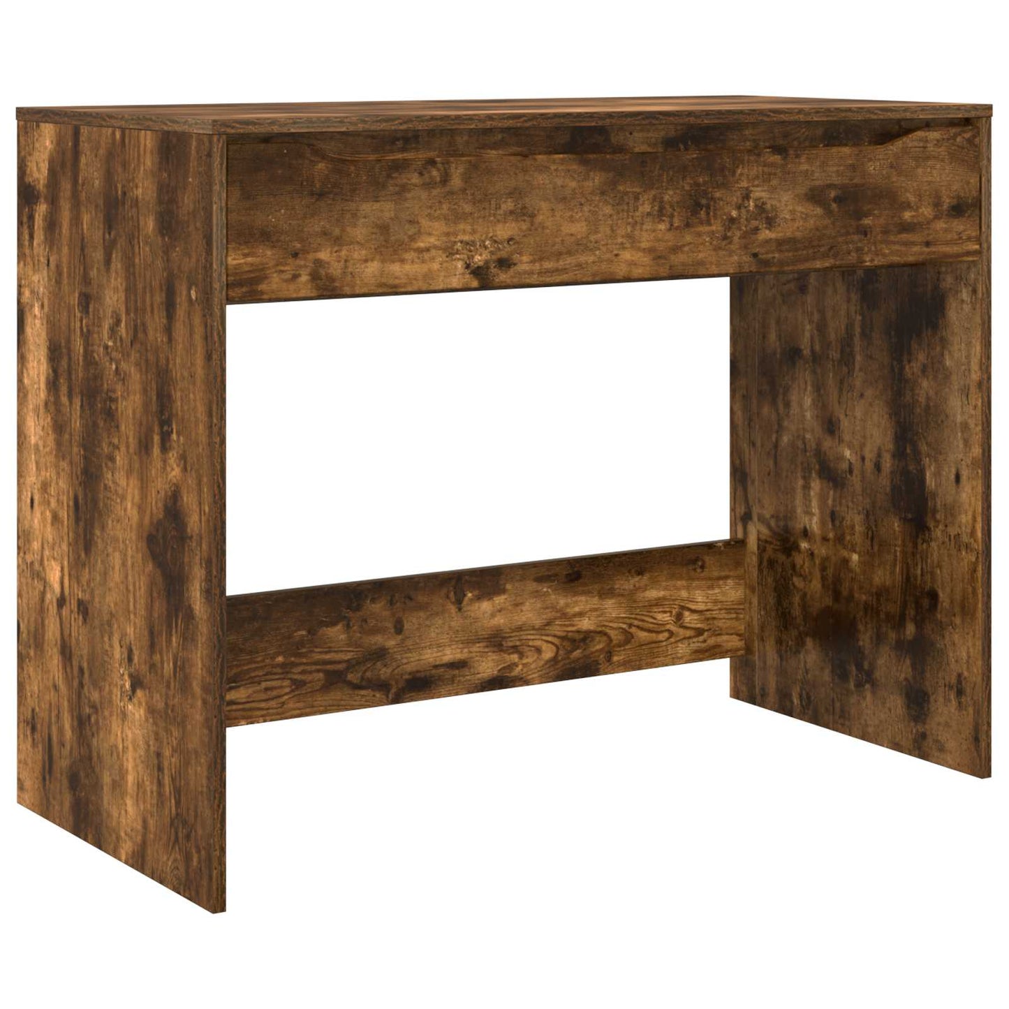 vidaXL Desk with Drawer Smoked Oak 100 x 50 x 78 cm Engineered Wood