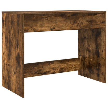 vidaXL Desk with Drawer Smoked Oak 100 x 50 x 78 cm Engineered Wood