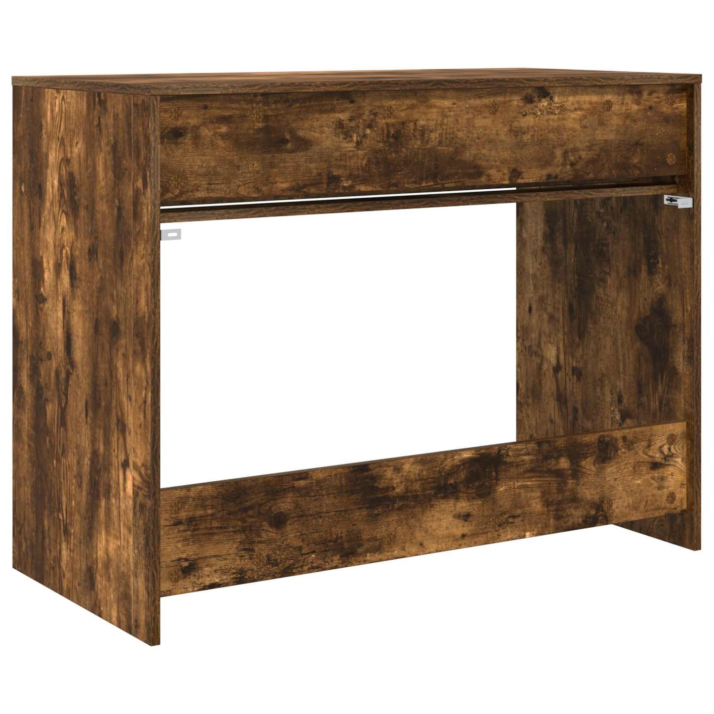 vidaXL Desk with Drawer Smoked Oak 100 x 50 x 78 cm Engineered Wood