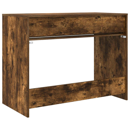 vidaXL Desk with Drawer Smoked Oak 100 x 50 x 78 cm Engineered Wood