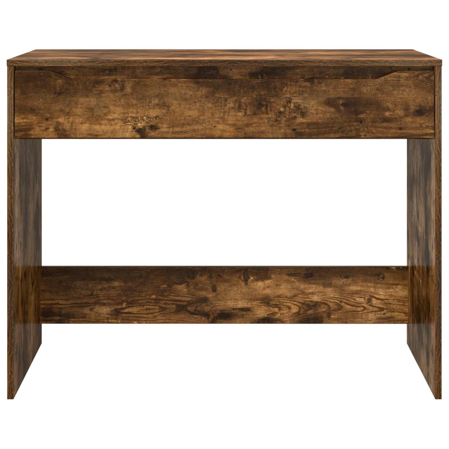vidaXL Desk with Drawer Smoked Oak 100 x 50 x 78 cm Engineered Wood