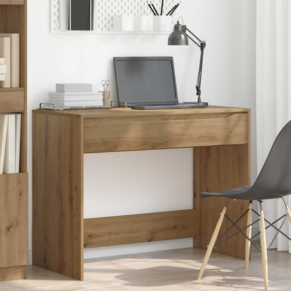 vidaXL Desk with Drawer Artisan Oak Engineered Wood 100 x 50 x 78 cm