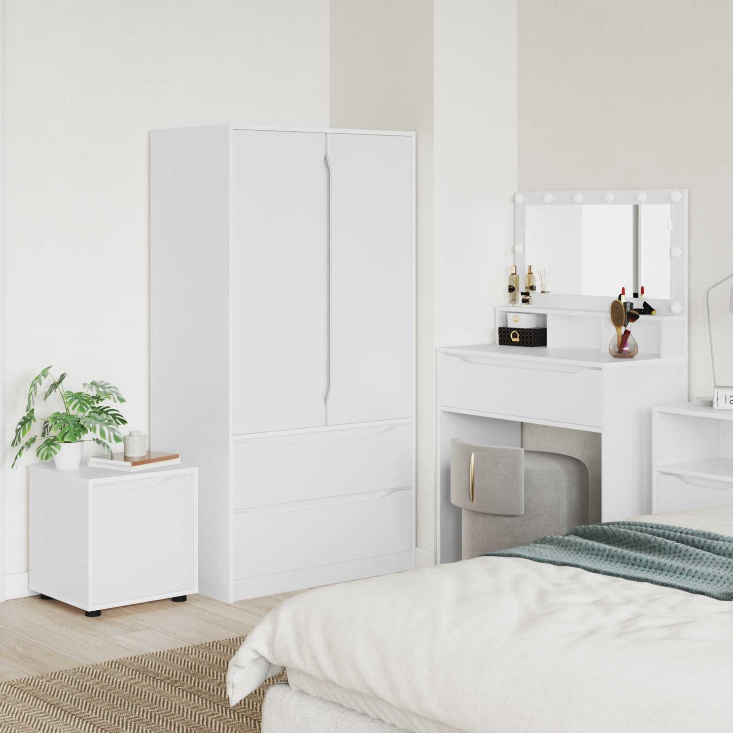 vidaXL Bathroom Cabinet White 40.5 x 40 x 44 cm Engineered Wood