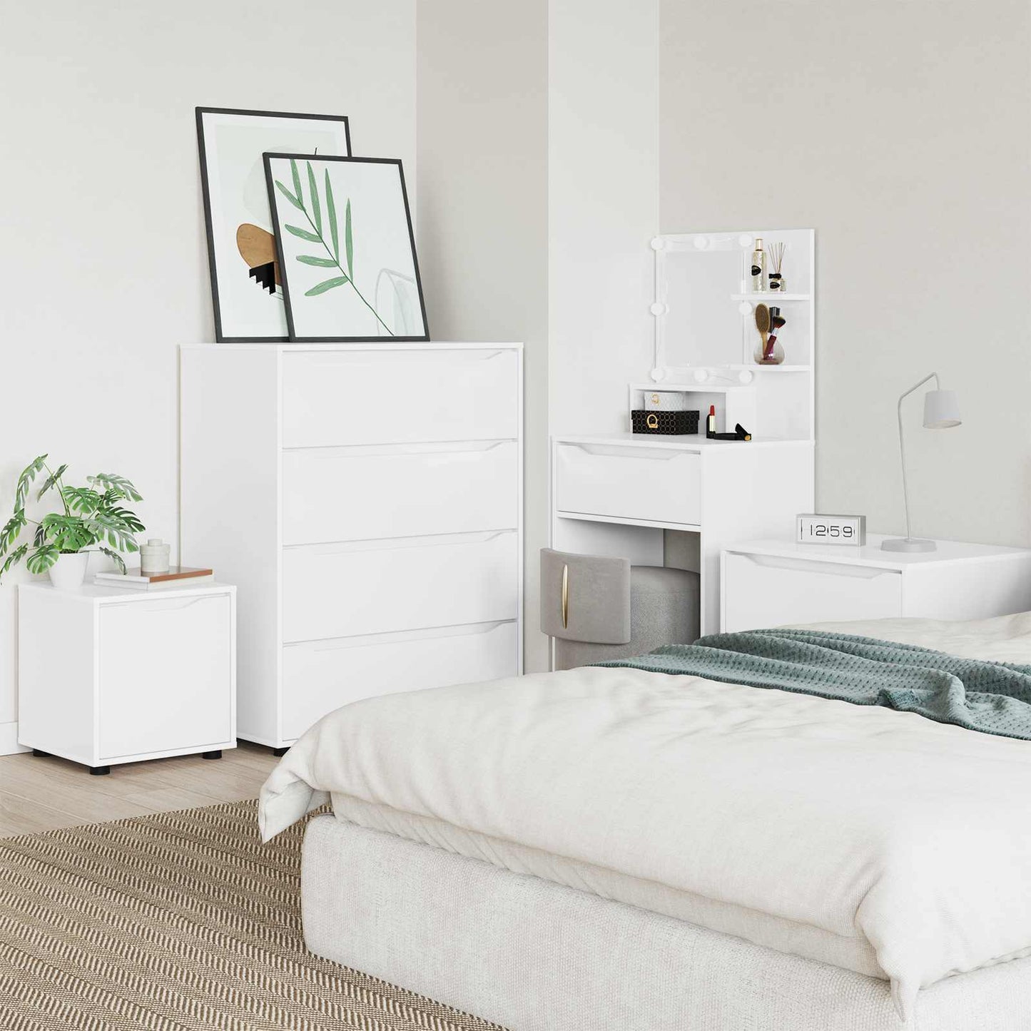 vidaXL Bathroom Cabinet White 40.5 x 40 x 44 cm Engineered Wood