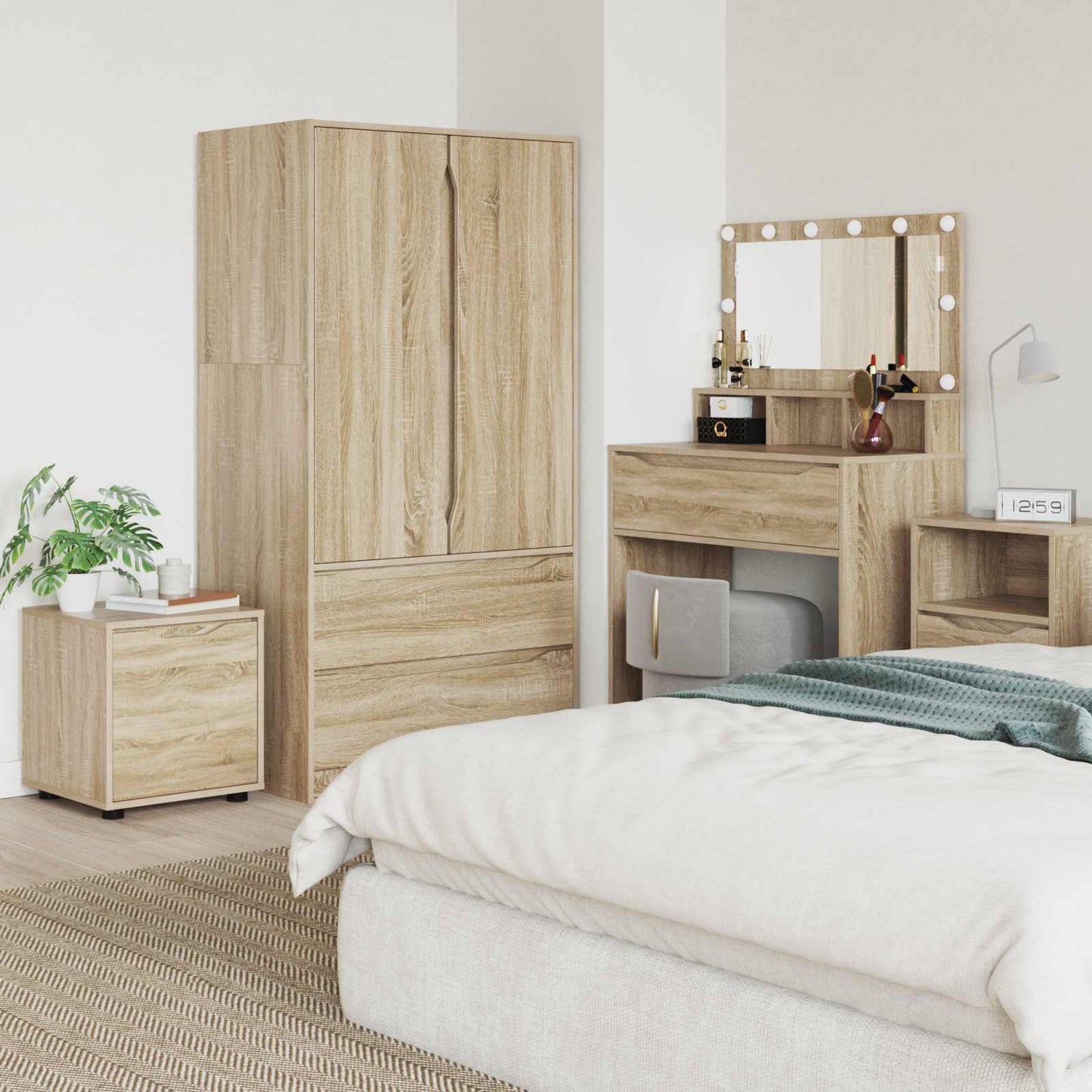 vidaXL Bathroom Cabinet Sonoma Oak 40.5 x 40 x 44 cm Engineered Wood