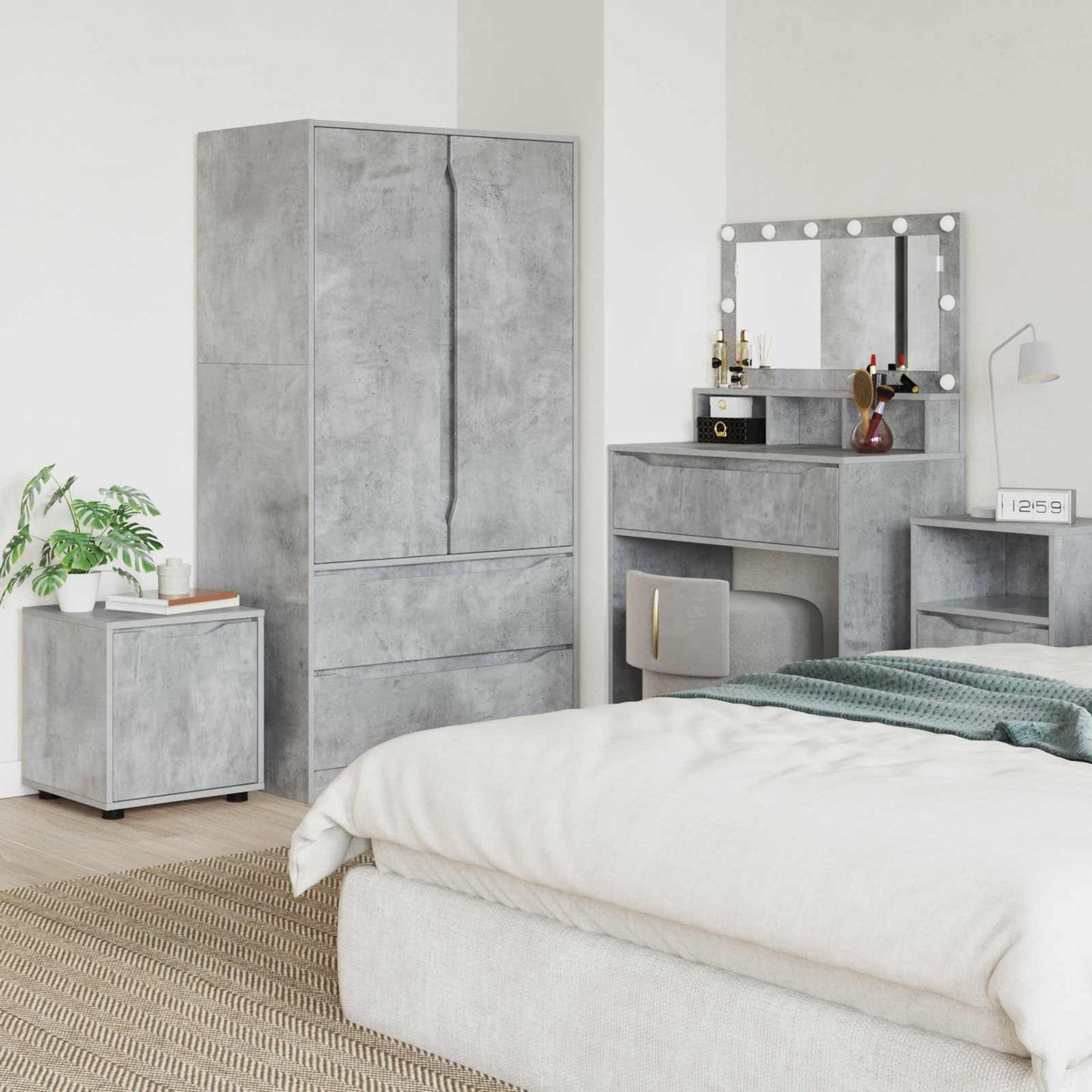 vidaXL Bathroom Cabinet Concrete Grey 40.5 x 40 x 44 cm