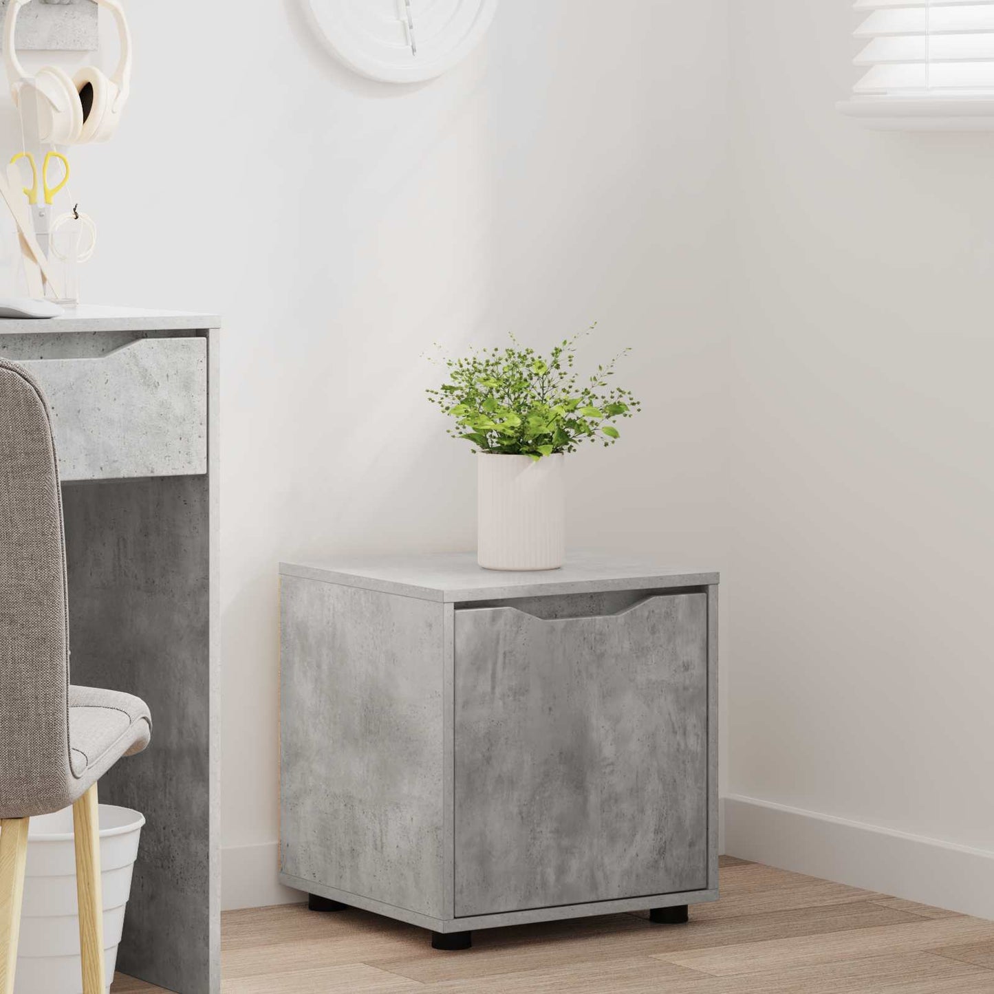 vidaXL Bathroom Cabinet Concrete Grey 40.5 x 40 x 44 cm