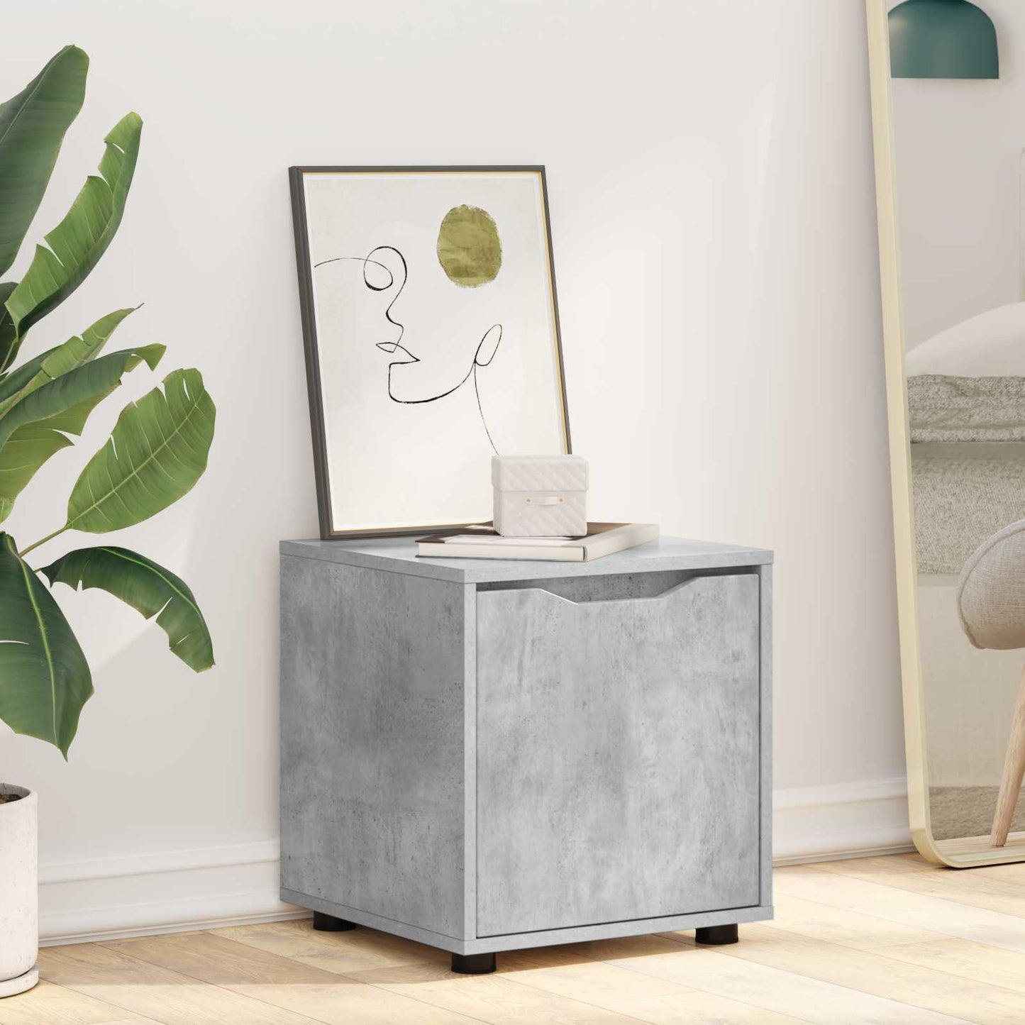 vidaXL Bathroom Cabinet Concrete Grey 40.5 x 40 x 44 cm