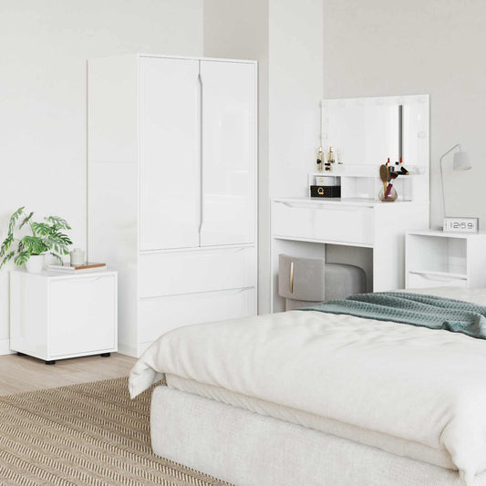 vidaXL Bathroom Cabinet High Gloss White 40.5 x 40 x 44 cm