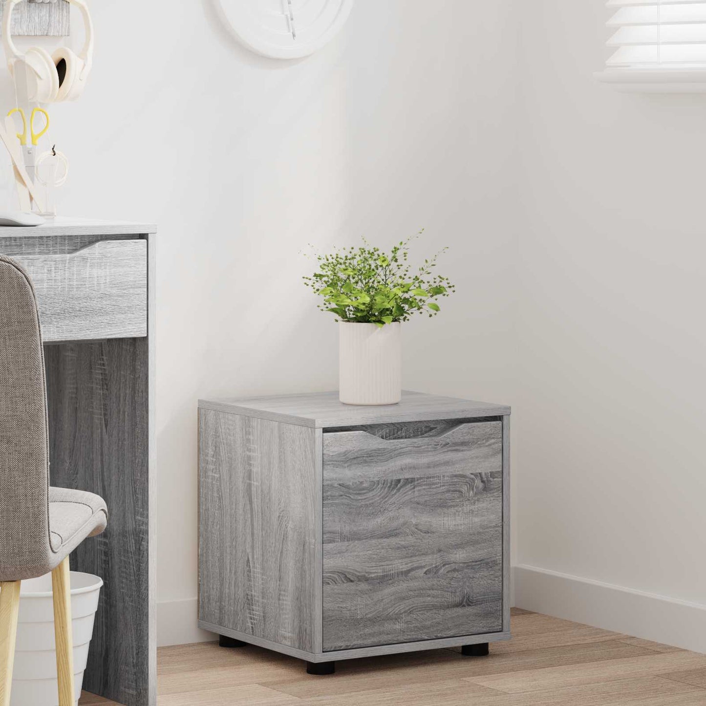 vidaXL Bathroom Cabinet Grey Sonoma 40.5 x 40 x 44 cm Engineered Wood