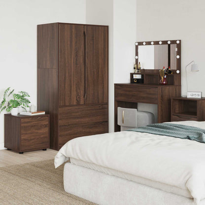 vidaXL Bathroom Cabinet Brown Oak 40.5 x 40 x 44 cm Engineered Wood