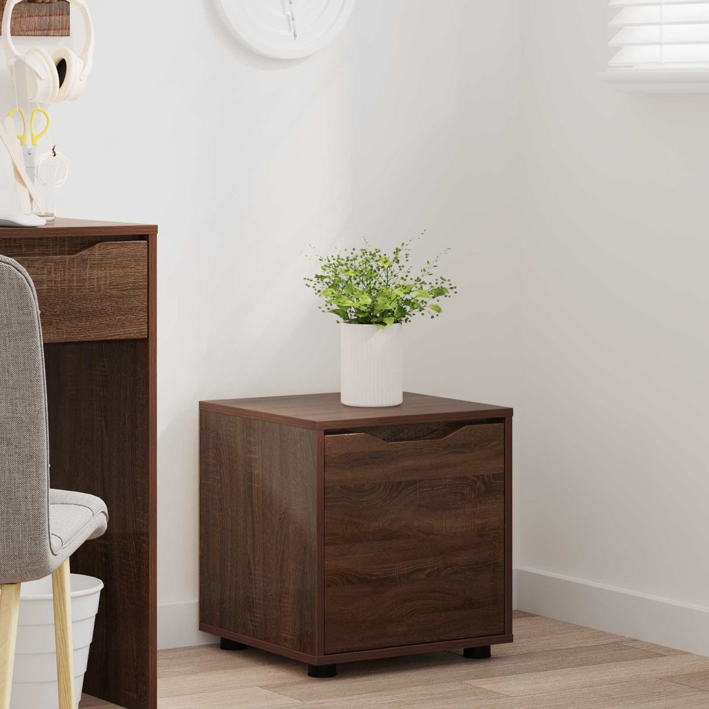 vidaXL Bathroom Cabinet Brown Oak 40.5 x 40 x 44 cm Engineered Wood