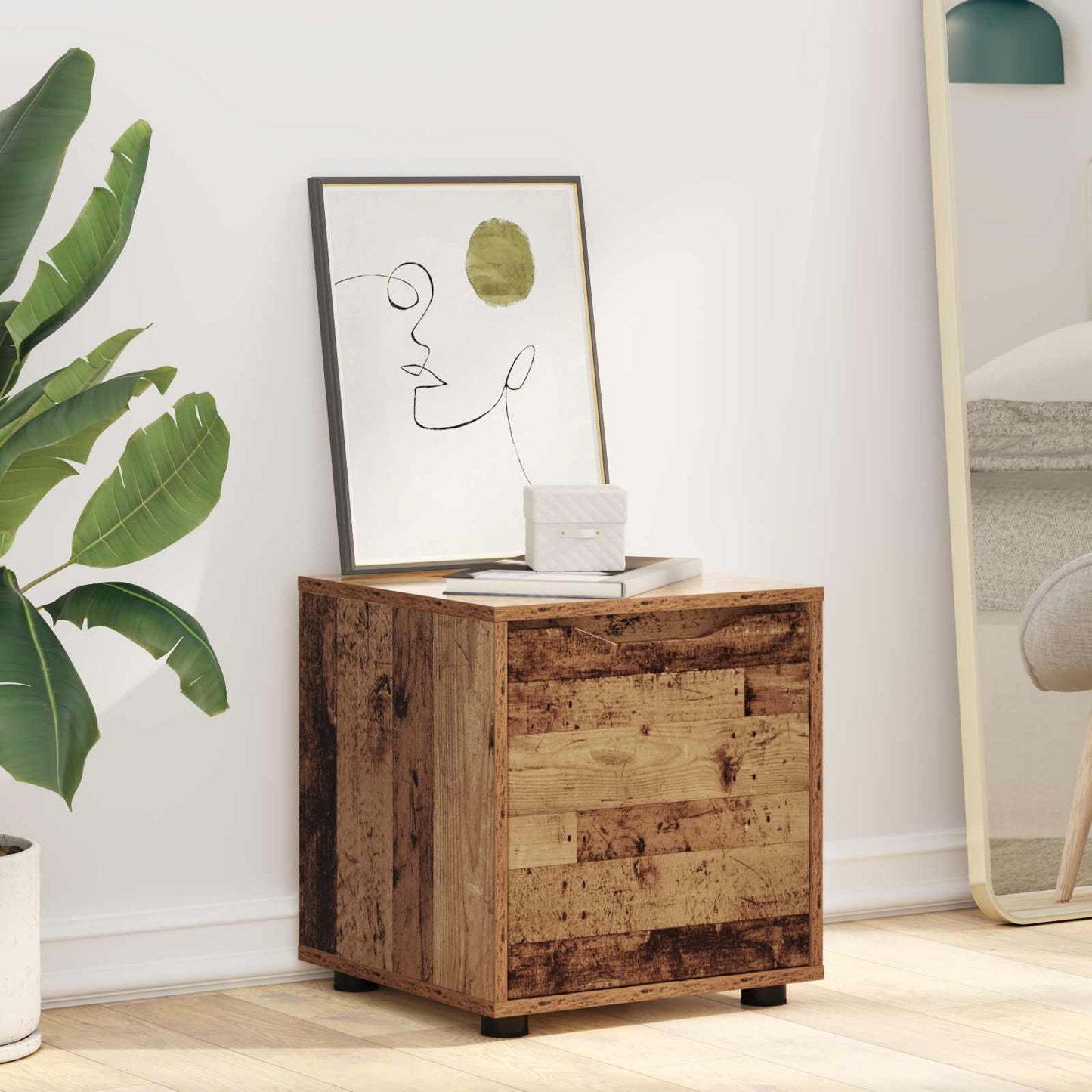 vidaXL Bathroom Cabinet Old Wood 40.5 x 40 x 44 cm Engineered Wood