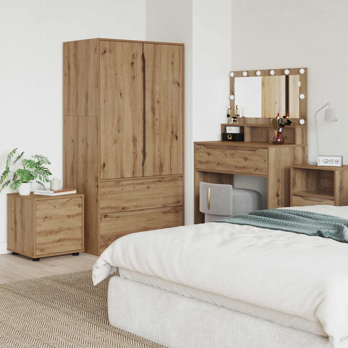 vidaXL Bathroom Cabinet 40.5 x 40 x 44 cm Engineered Wood Artisan Oak
