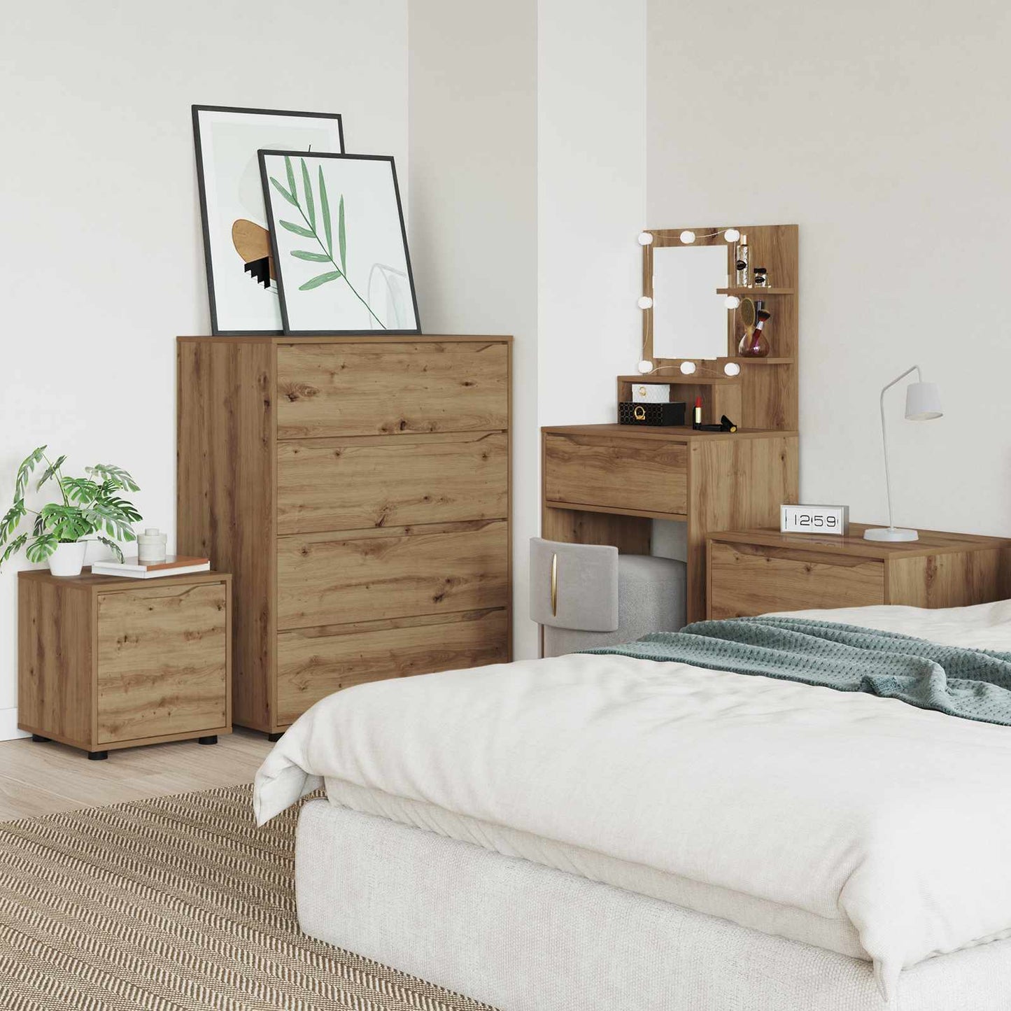 vidaXL Bathroom Cabinet 40.5 x 40 x 44 cm Engineered Wood Artisan Oak