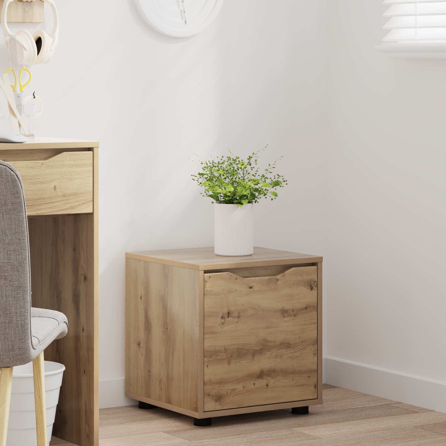 vidaXL Bathroom Cabinet 40.5 x 40 x 44 cm Engineered Wood Artisan Oak