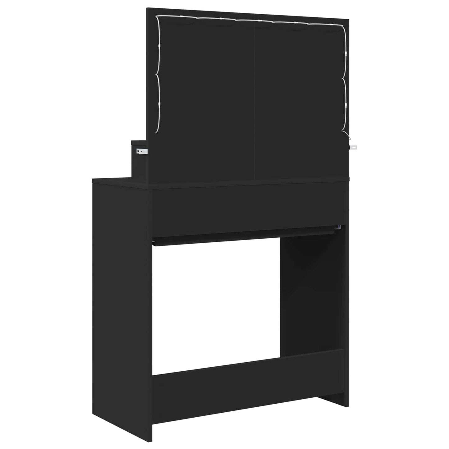 vidaXL Bedroom Dressing Tables with Drawer Black 80 x 39.6 x 135 cm