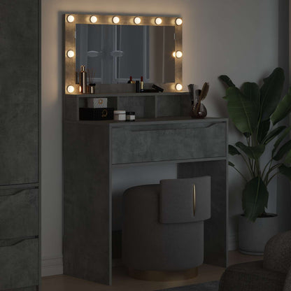 vidaXL Bedroom Dressing Tables Concrete Grey 80 x 39.6 x 135 cm
