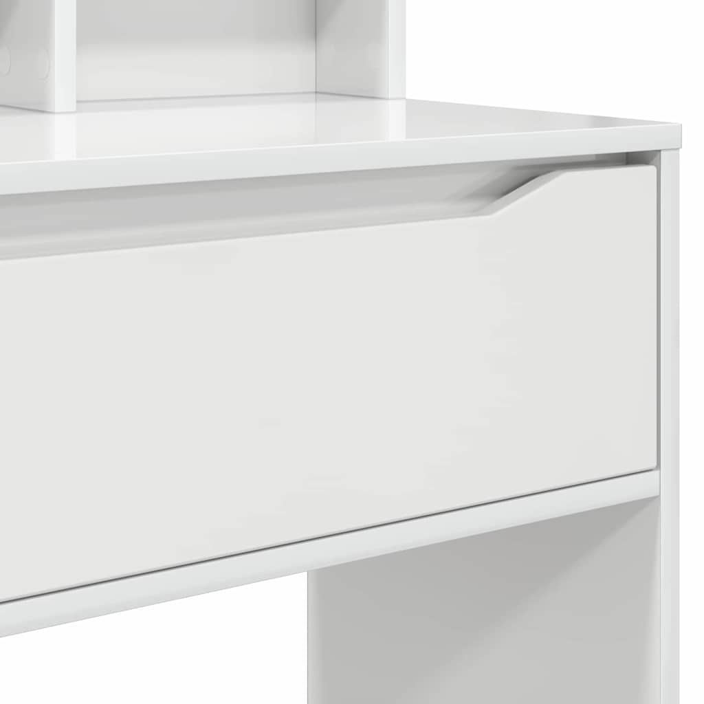 vidaXL Bedroom Dressing Tables High Gloss White 80 x 39.5 x 135 cm