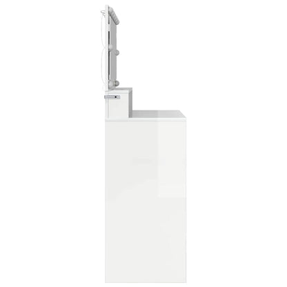vidaXL Bedroom Dressing Tables High Gloss White 80 x 39.5 x 135 cm