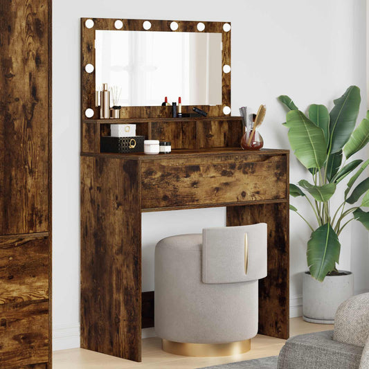 vidaXL Bedroom Dressing Tables Smoked Oak 80 x 39.5 x 135 cm