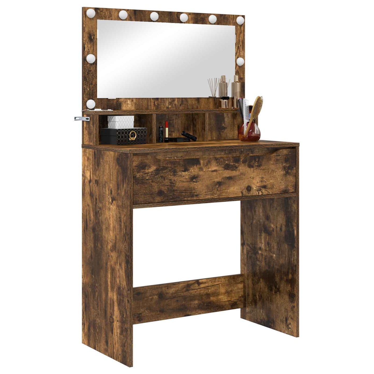 vidaXL Bedroom Dressing Tables Smoked Oak 80 x 39.6 x 135 cm