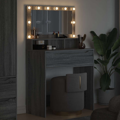 vidaXL Bedroom Dressing Tables Grey Sonoma 80 x 39.6 x 135 cm